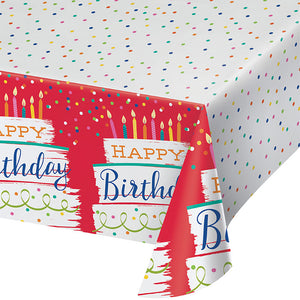 Festive Cake Tablecover, Paper 1ct by Creative Converting