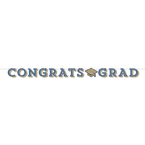 Glittering Grad Shaped Banner with Twine by Creative Converting