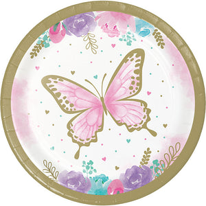 Butterfly Shimmer Dessert Plate 8ct by Creative Converting