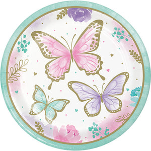 Butterfly Shimmer Dinner Plate 8ct by Creative Converting