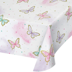 Butterfly Shimmer Tablecover, Paper 1ct by Creative Converting