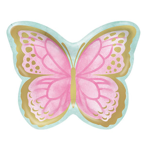 Butterfly Shimmer Butterfly Shaped Plate, Foil 8ct by Creative Converting