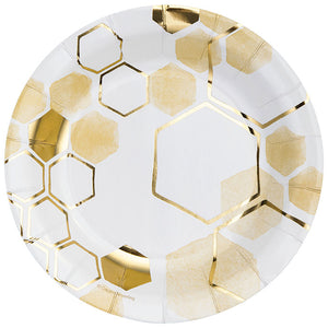 Honeycomb Dessert Plate, Foil 8ct by Creative Converting