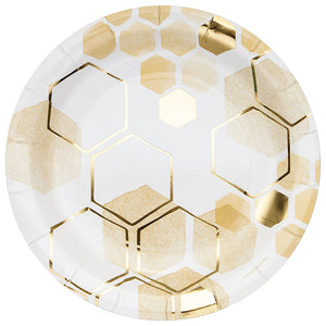 Honeycomb Dinner Plate, Foil 8ct by Creative Converting