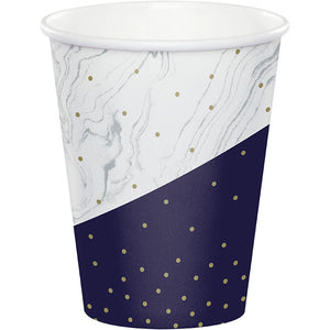 Navy & Gold Milestone Hot/Cold Cup 9oz. 8ct by Creative Converting