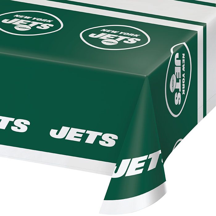 New York Jets Plastic Tablecover, 54" x 102" 1ct by Creative Converting