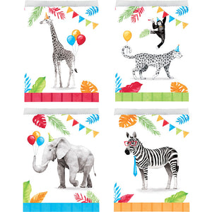 Party Animals Paper Treat Bags, Assorted Designs 8ct by Creative Converting