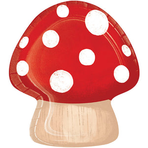 Party Gnomes Mushroom Shaped Plate 8ct by Creative Converting