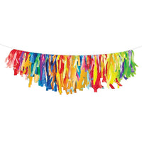 Primary Colors Tissue Fringe Garland, 1ct
