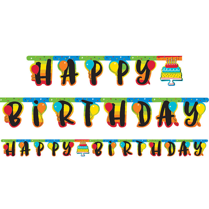 Hoppin' Birthday Cake Jointed Banner Lg by Creative Converting