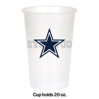Dallas Cowboys Plastic Cup, 20Oz, 8 ct