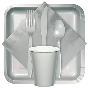 Shimmering Silver Beverage Napkin 2Ply, 50 ct Party Supplies