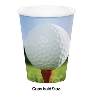 Sports Fanatic Golf Hot/Cold Paper Paper Cups 9 Oz., 8 ct Party Decoration