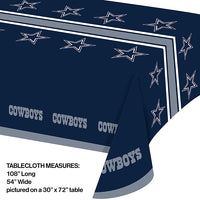 Dallas Cowboys Plastic Table Cover, 54