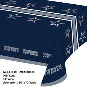 Dallas Cowboys Plastic Table Cover, 54" x 102" Party Decoration