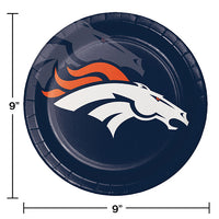 Denver Broncos Paper Plates, 8 ct Party Decoration
