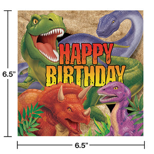 Dinosaur Birthday Napkins, 16 ct Party Decoration