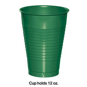 Emerald Green 12 Oz Plastic Cups, 20 ct Party Decoration