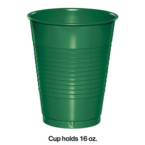 Emerald Green Plastic Cups, 20 ct Party Decoration
