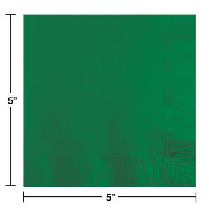 Emerald Green Beverage Napkin 2Ply, 50 ct Party Decoration