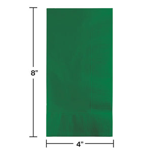 Emerald Green Dinner Napkins 2Ply 1/8Fld, 50 ct Party Decoration