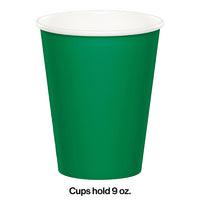 Emerald Green Hot/Cold Paper Cups 9 Oz., 24 ct Party Decoration