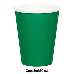 Emerald Green Hot/Cold Paper Cups 9 Oz., 24 ct Party Decoration