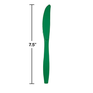 Emerald Green Plastic Knives, 50 ct Party Decoration