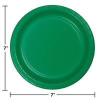 Emerald Green Paper Dessert Plates (24/Pkg)