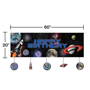Space Blast Giant Party Banner W/Att Party Decoration