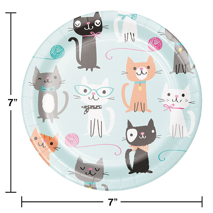 Cat Party Dessert Plates, 8 ct Party Decoration