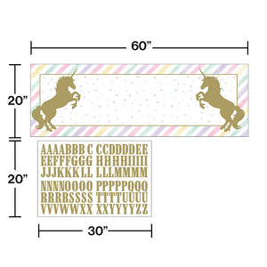 Unicorn Sparkle Giant Party Banner With Stickers Party Decoration