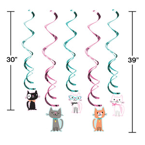 Cat Party Dizzy Danglers, 5 ct Party Decoration