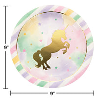 Sparkle Unicorn Paper Plates, 8 ct
