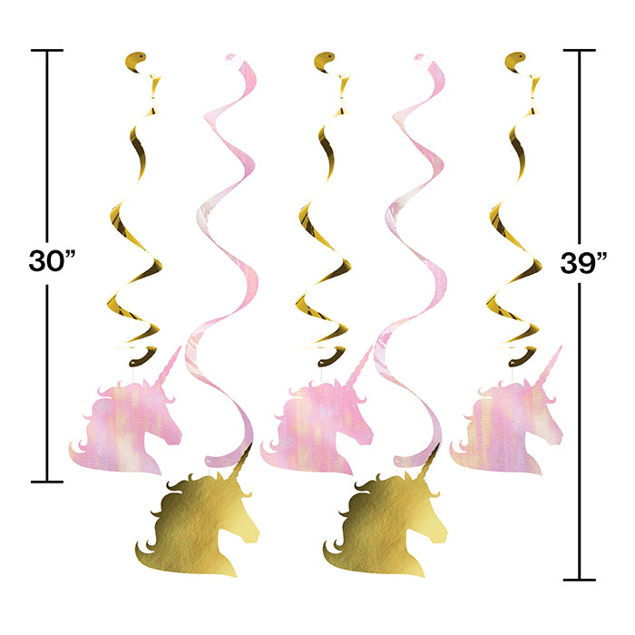 Sparkle Unicorn Dizzy Danglers, 5 ct Party Decoration