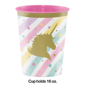 Unicorn Sparkle Plastic Keepsake Cup 16 Oz. Party Decoration