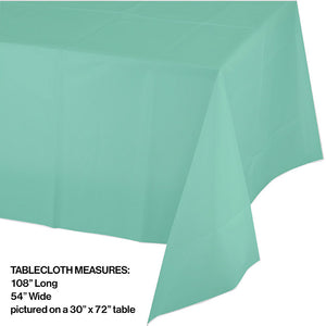 Fresh Mint Tablecover Plastic 54" X 108" Party Decoration