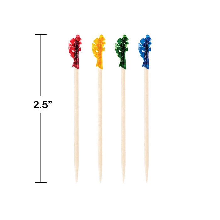 Wooden Picks Frill, 2.5", 100 ct Party Decoration