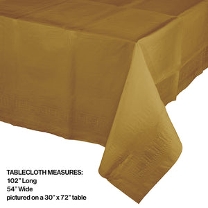 Glittering Gold Tablecover 54"X 108" Polylined Tissue Party Decoration