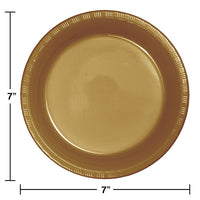 Glittering Gold Plastic Dessert Plates, 20 ct Party Decoration