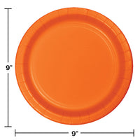 Sunkissed Orange Paper Plates, 8 ct Party Decoration