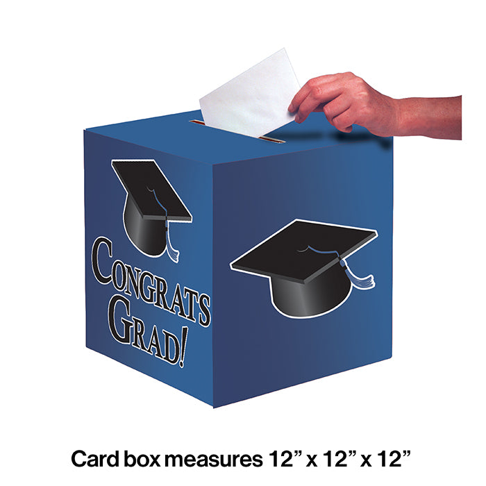 Blue Graduation Card Box Party Decoration