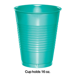 Teal Lagoon Plastic Cups, 20 ct Party Decoration