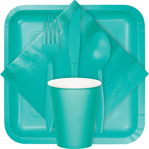 Teal Lagoon Plastic Cutlery Set, 24 ct Party Supplies