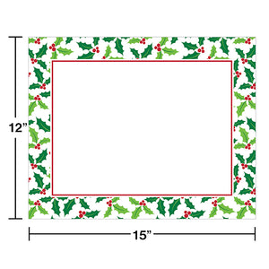 Holly Placemats, 12 ct Party Decoration