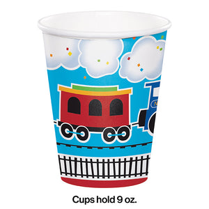 All Aboard Hot/Cold Paper Cups 9 Oz., 8 ct Party Decoration