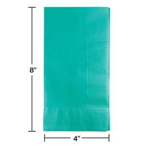 Teal Lagoon Dinner Napkins 2Ply 1/8Fld, 50 ct Party Decoration