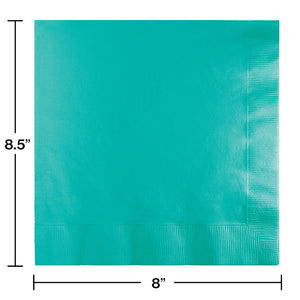 Teal Lagoon Dinner Napkins 3Ply 1/4Fld, 25 ct Party Decoration
