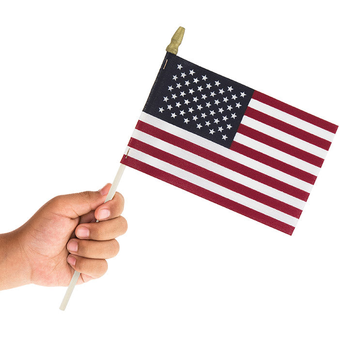 Cloth Usa Flag, 4" X 6" Party Supplies