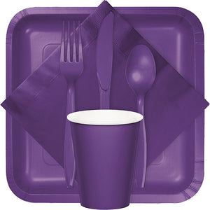 Amethyst Purple Assorted Plastic Cutlery, 24 ct Party Supplies